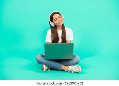 music. webinar in wireless headset. modern education. communication technology. video call. child chatting on computer. buy online. back to school. blogging. dreamy girl in headphones. music. - Powered by Shutterstock