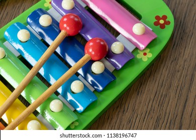 Rainbow Colored Toy Xylophone Stock Photo (Edit Now) 549413035