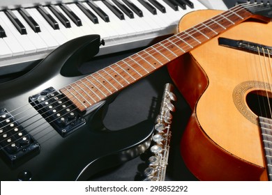 Musical instruments, closeup
