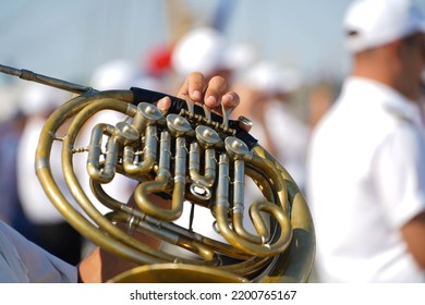 musical instruments. detail. fanfare detail. - Shutterstock ID 2200765167