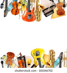 Musical instruments, orchestra or a collage of music - Shutterstock ID 181046702