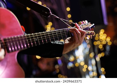 Musicians playing acoustic guitar, close up - Powered by Shutterstock