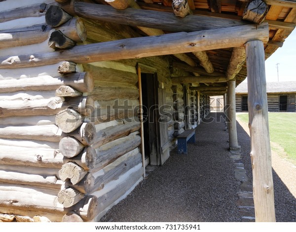 Muskogee 2017 Log Cabins Fort Gibson Stock Photo Edit Now 731735941