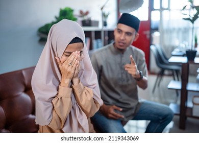 Muslim Angry Man Is Yelling At His Wife