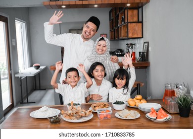 Muslim Asian Family Breaking The Fast Together