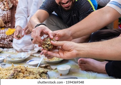 Muslim Family Gathering For Iftar In Ramadan