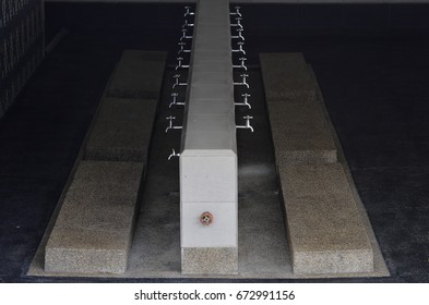 A Muslim Men Ablution Area At A Mosque