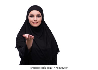 Muslim Woman Black Dress Against Dark Stock Photo 481530238 | Shutterstock