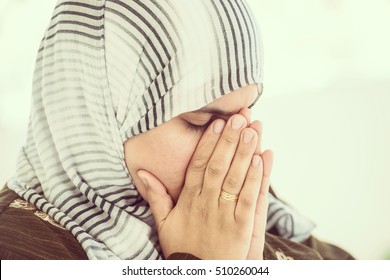 Muslim Woman Sad