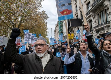 Muslims Protest Uighur Genocide In Front Of Chinese Embassy - London- 13-11-2021