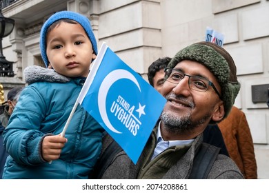 Muslims Protest Uighur Genocide In Front Of Chinese Embassy - London- 13-11-2021