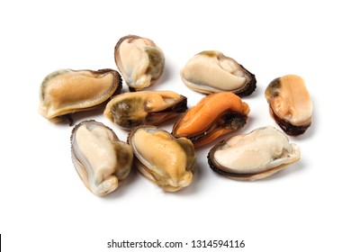 Mussel Meat Isolated On White Background