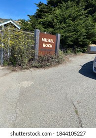 Mussel Rock Sign In Pacific, Ca