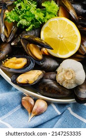 Mussels In Sauce. Shellfish Dish. Seafood Dishes. Fresh Mussels.