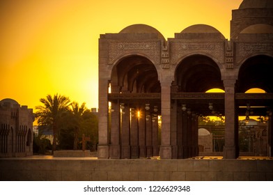 Mustafa Mosque In Sharm El Sheikh On Sunset.