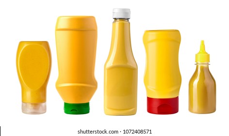 Mustard Bottle Isolated On A White Background 