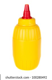 Mustard Bottle On A White Background