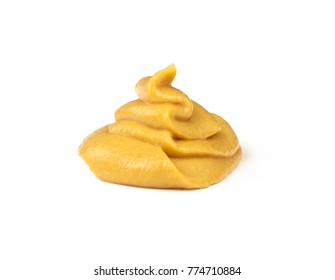 Mustard Sauce Isolated On White Background
