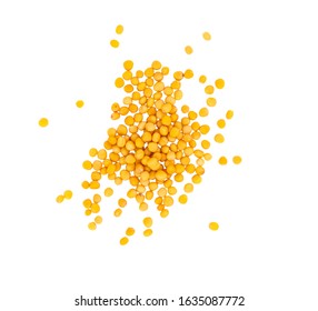 Mustard Seeds Isolated On White Background