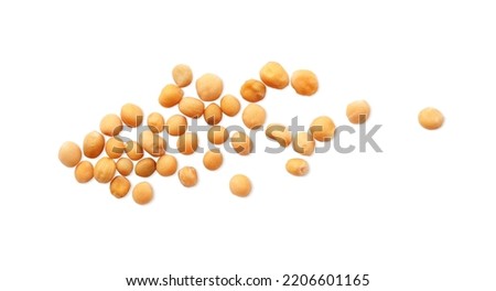 Mustard seeds on white background, top view