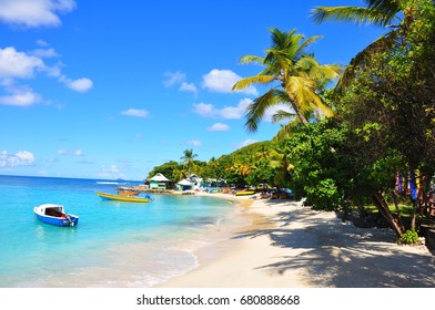 Mustique island in the Caribbean islands 