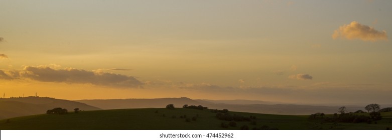 Muted Sunset On The South Downs Way