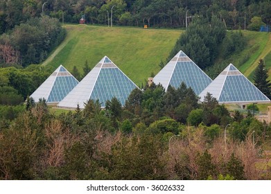 Muttart Conservatory In Summer, Edmonton City, Alberta