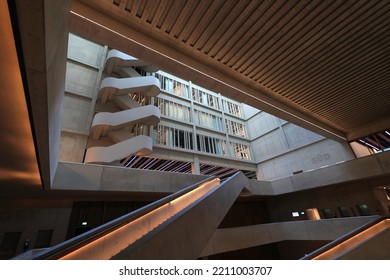 Muttenz, Switzerland - September 19. 2022: The Modern Building Of The Vocational University FHNW. It Is A Teaching And Research Educational Center For Northern Switzerland Regions.