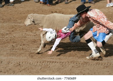 Mutton Busting At Rodeo