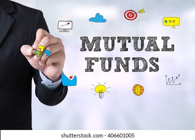 Mutual Funds Businessman Drawing Landing Page Stock Photo 406601005 ...