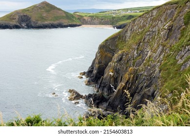Mwnt Beach on Cardigan Bay in West Wales