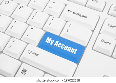 My Account Button On White Keyboard 