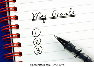 My Goals List Concepts Of Target And Objective