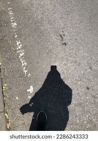 my shadow while walking on holiday