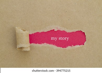 My Story Written Under Torn Paper.