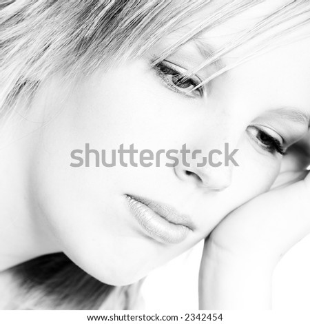 Similar – blue eyes… Woman Blonde