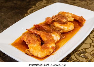 Myanmar Or Burmese Shrimp Curry In Plate