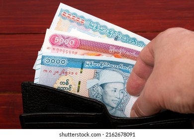 Myanmar Money In The Black Wallet