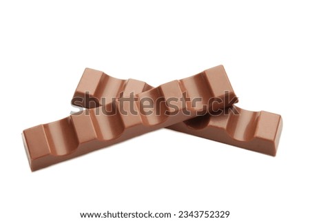 Mykolaiv, Ukraine - July 28, 2023: Bars Of Kinder Chocolate isolated on white background. Top view