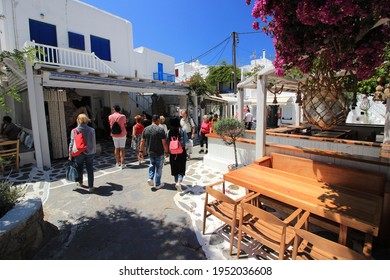 Mykonos Island, Greece:22 May 2017: Mykonos, A Greek Island, Known As The 