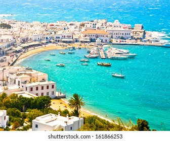 Mykonos Town Chora And Harbor