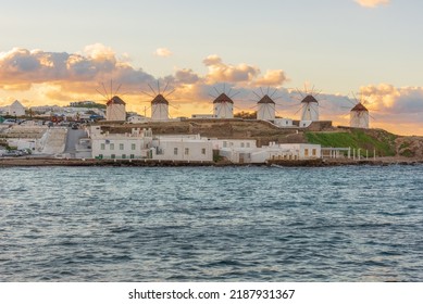 Mykonos Windmills In Mykonos Island