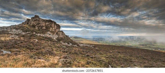 Mynydd Yr Eifl, a volcanic plug in the Lleyn Peninsula, Gwynedd, Wales