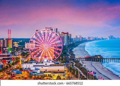 Myrtle Beach, South Carolina, USA city skyline. - Shutterstock ID 665768512