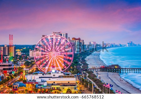 Myrtle Beach, South Carolina, USA city skyline.