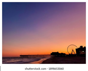 Myrtle Beach View At Night