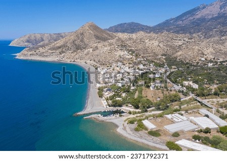 Myrtos village in south Crete - the warmest village of Europe