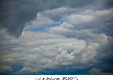 mysterious dark sky with clouds