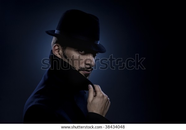 Mysterious Man Retro Portrait Stock Photo 38434048 | Shutterstock