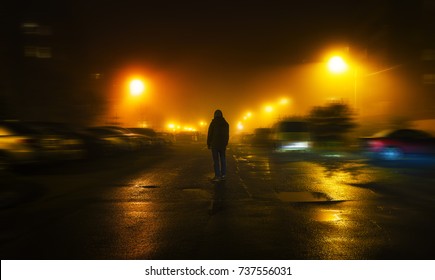 7,752 Walking Alone Night Images, Stock Photos & Vectors 